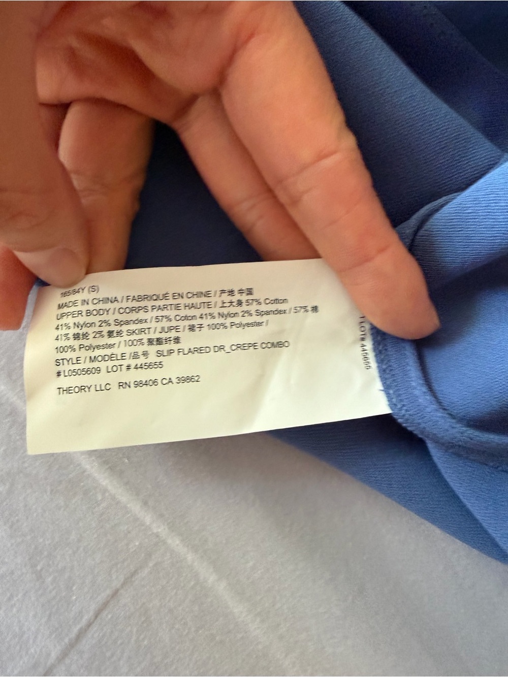 Theory Dusty Blue Ribbed Tank Top - Picture 6 of 8